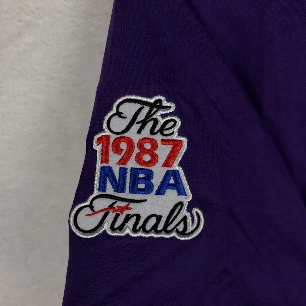 LA Lakers Mitchell & Ness NBA Small Shirt Embroidery Patch on Sleeve Purple NWT - Picture 5 of 10